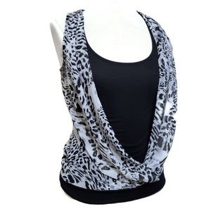 Express Sleeveless Snow Leopard Tank Top Blouse